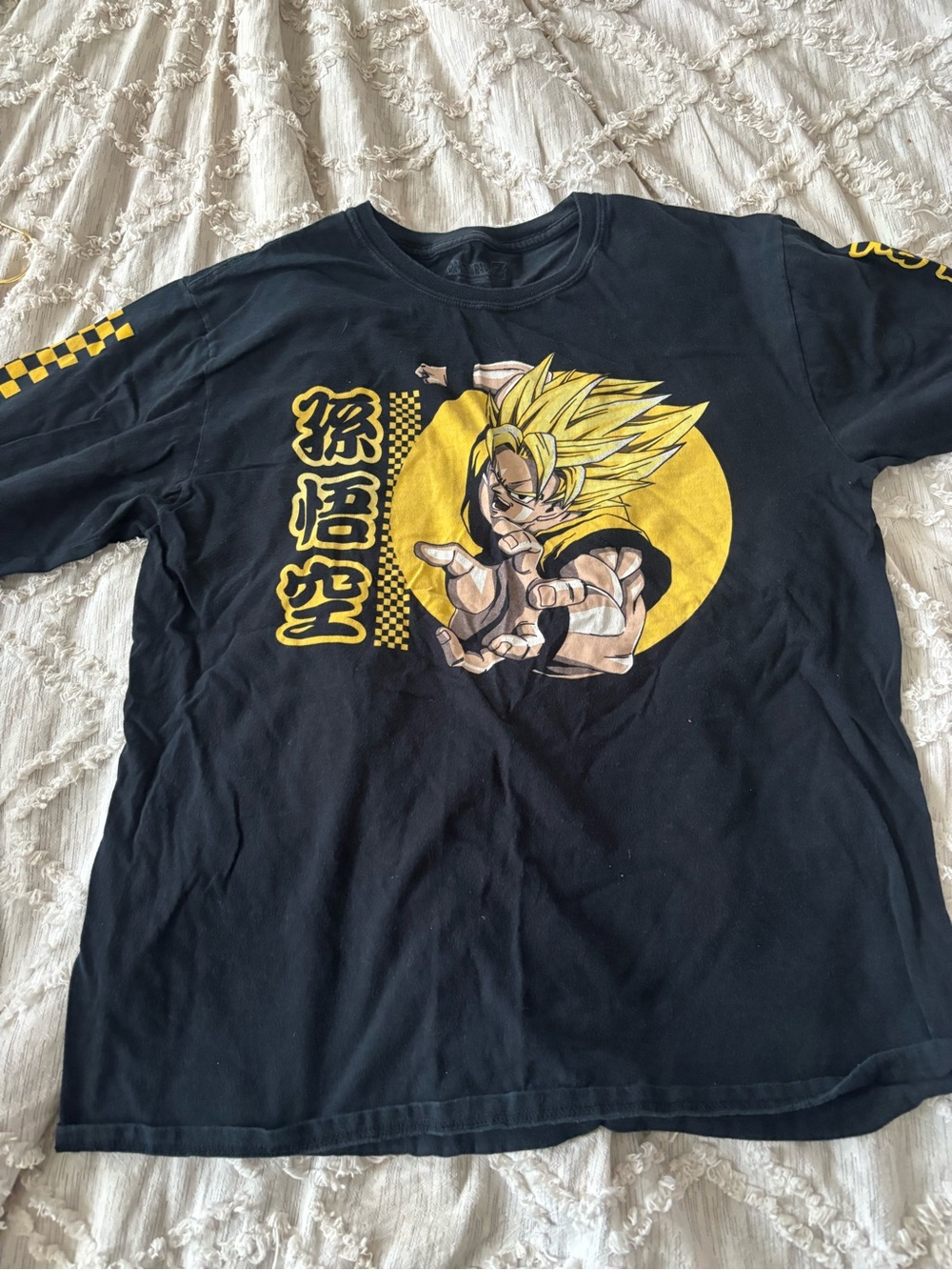 Dragon Ball Z Goku Super Saiyan Black Graphic Long Sleeve Tee L